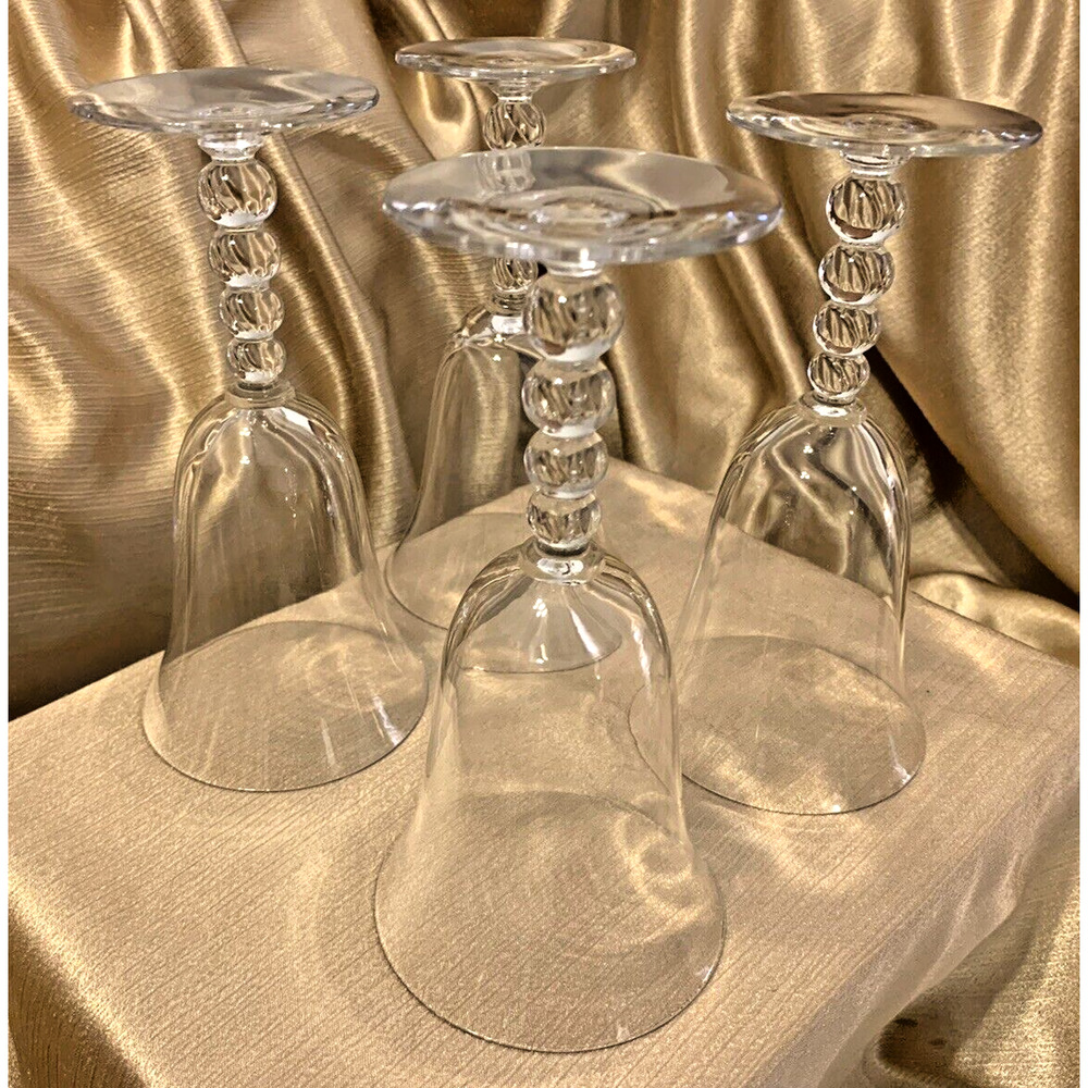 Imperial Crystal Candlewick #3400 7.5” Goblet Ball Stem Glasses 9 oz 4pc 1958 - Picture 7 of 8